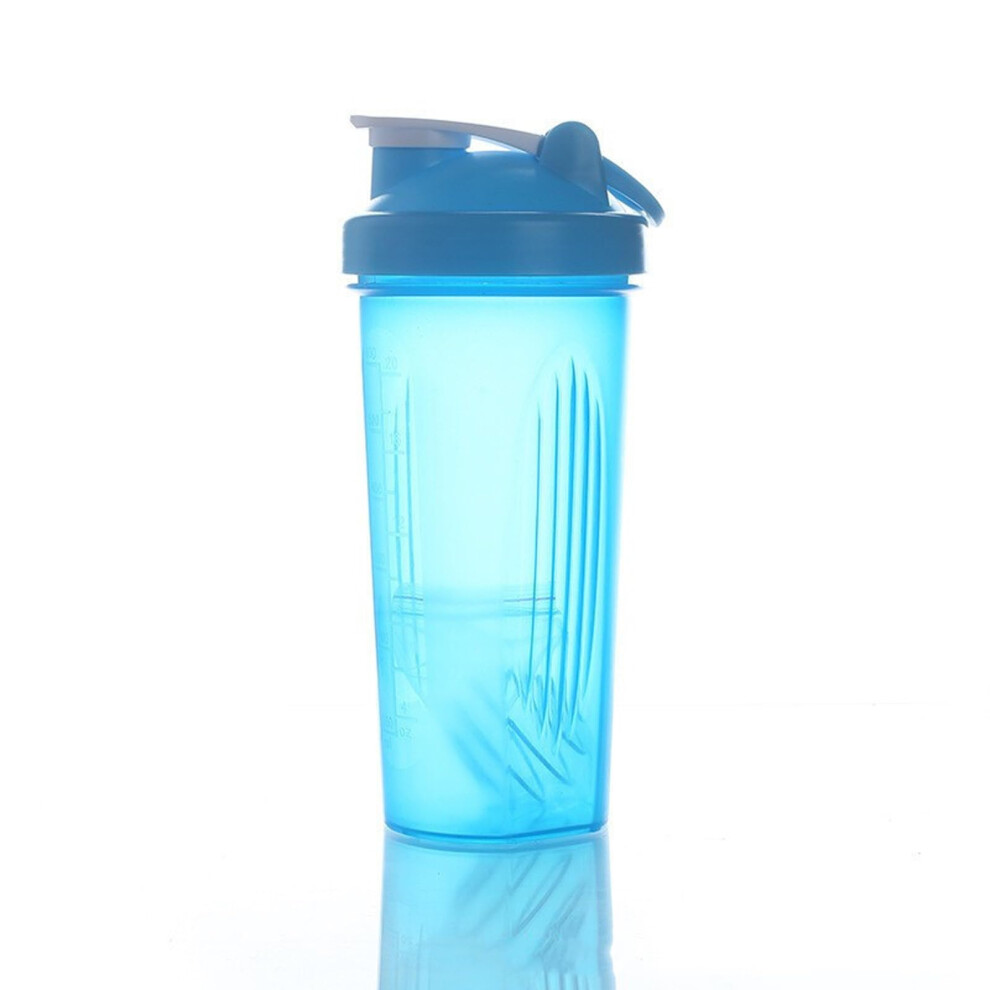 Sky Blue Portable Shake Cup For Protein Powder, 0.6L Fitness Shaker Bottle, Dishwasher Safe, Ideal For Sports Supplements Mixing