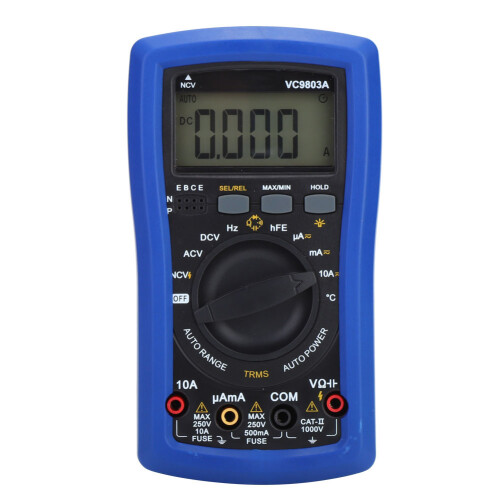 VC9803A Digital RMS Multimeter 3999 Display Resistance Voltage Current