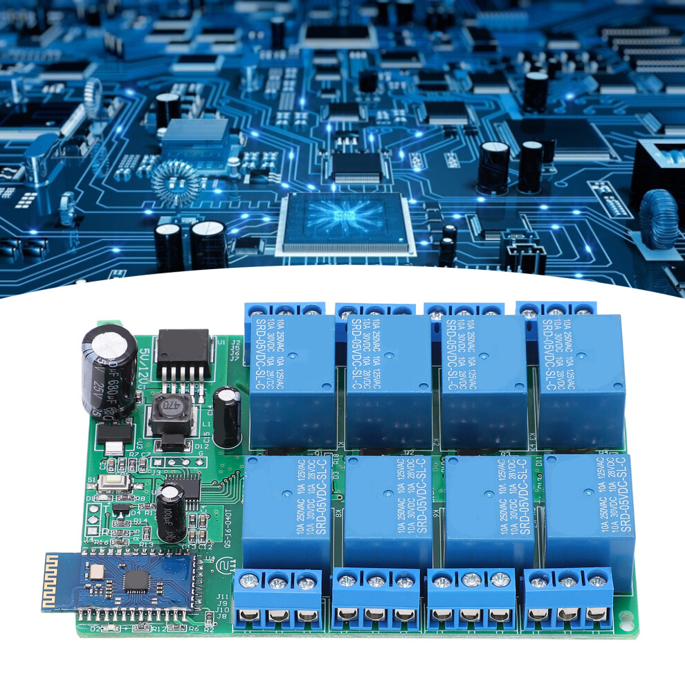Bluetooth 8-Channel Relay Board Dc 5V With Remote Control For Android 8141377578319