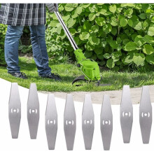 Carbide Blade Tip for 24V String Trimmer, Lawn Mower Attachments Metal Lawn Mower Accessories Stainless Steel Replacement Blade, Grass Trimmer Blade