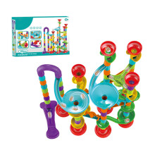 Binario di Palline di Plastica Colorato, Gioco di Costruzione a Pile per Bambini dai 3 Anni in su (113 pezzi, 36x42,3 cm)