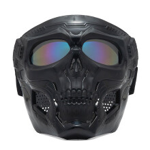 Removable Motorcycle Protective Goggles Windproof Face Riding Goggles for Men and Women, Adjustable Fit, Anti-Fog, UV Protection