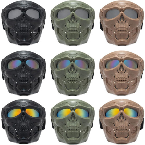 Removable Motorcycle Protective Goggles Windproof Face Shield For Riding Helmet Compatible 1