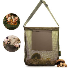 Mushroom Net Bag For Mushroom Hunting Adjustable Breathable Foraging Bag Camping Outdoor Harvesting Fruits Vegetables