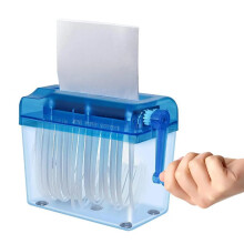 Mini Manual Shredder Portable Strip Cut Paper Shredder Machine 1L Capacity Hand Paper Shredder for Paper Notes Bills Portrait Photos