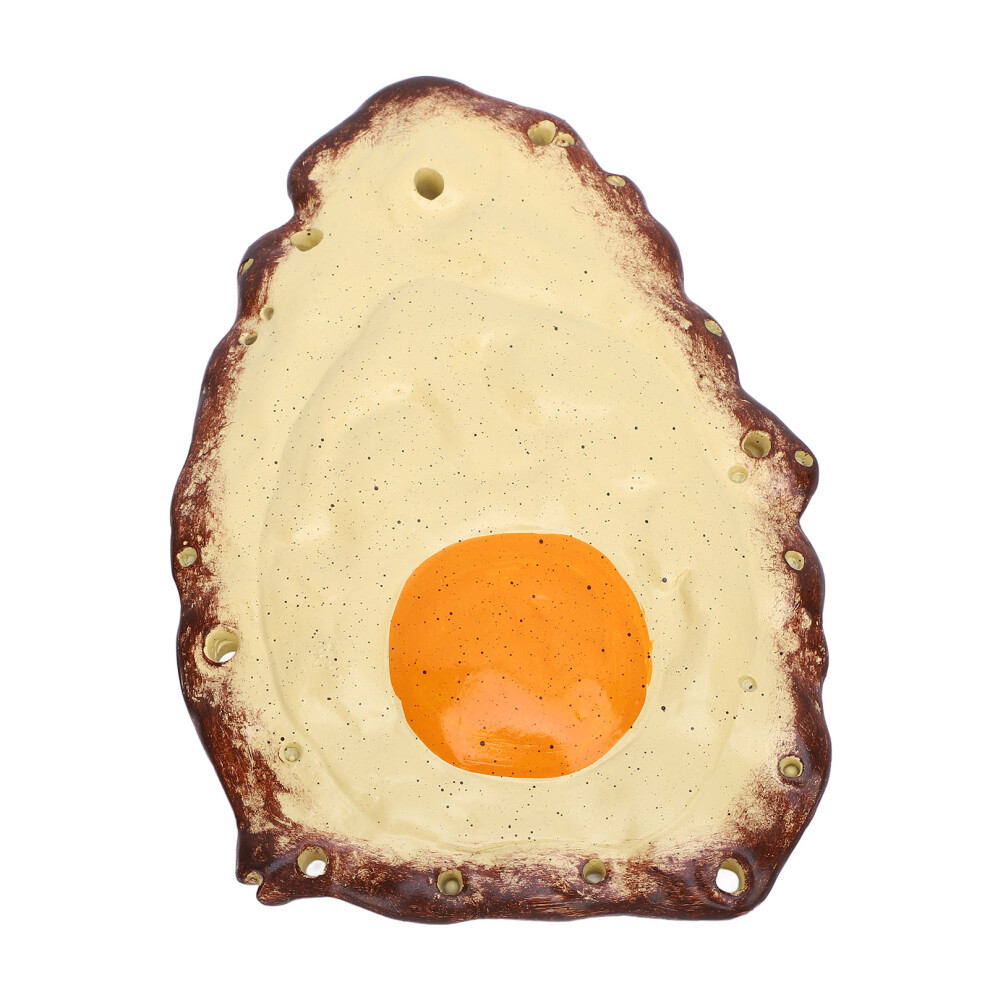 Realistic Fried Egg Resin Decor 10cm Multi-Purpose Home Figure