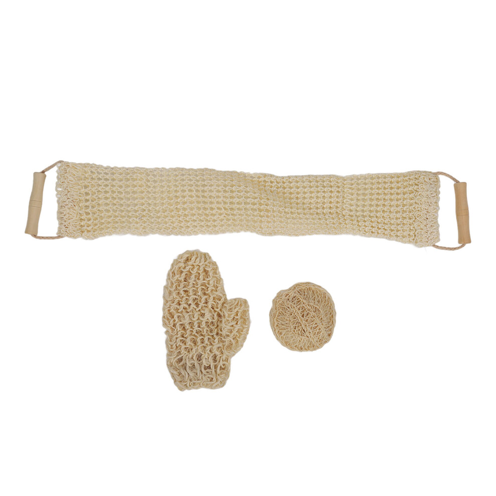Exfoliating Towel Sisal Bath Towel Natural Exfoliating Sisal Body Deep Cleaning Back-Pulling Towel Rubbing Mud Bath Towel Shower Scrubber Comfortable