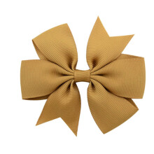 Hairpin 40 color grosgrain ribbon bug hairpin solid color girl hairpin hair clip hairpin wood (Size: Light Grey)