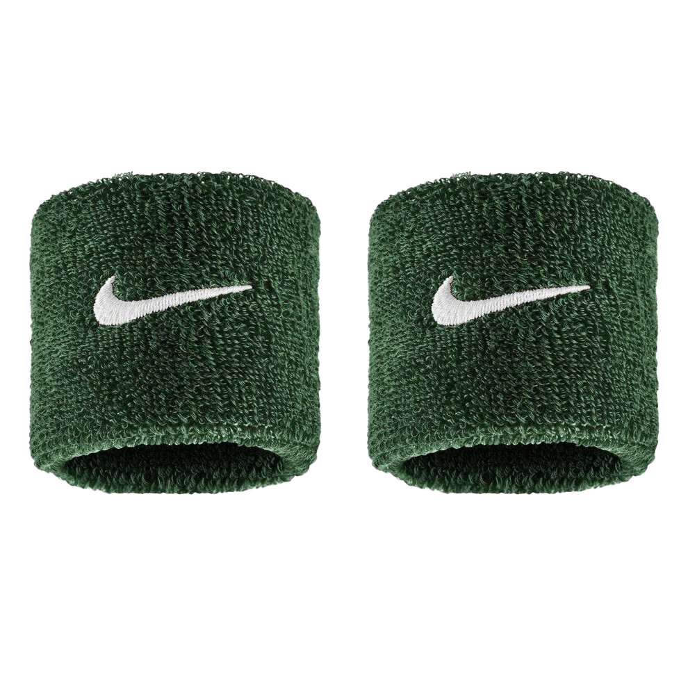 Photos - Other Trainers Nike   Classic Swoosh Sweatband (Pack of 2) (One Size, Green/White)