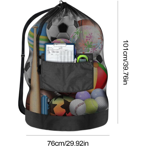 Toy Storage Net  Large Durable Ball Net with Drawstring 60 X 80 cm 2