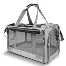 Portable Pet Carrier Tote6ColorWaterResistant MeshRemovable PadFoldable Side PocketHandheld/Shoulder/Crossbody