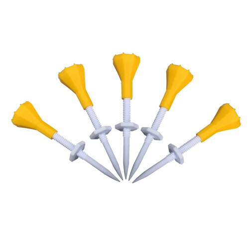 Height Adjustable Tees Holder 5Pack  Outdoor Training Tees Stand Yellow