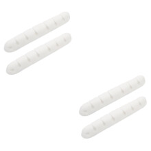 2 sets of Werkzeug 8slot silicone adhesive cable organizer desk cable wire clip for 2 pieces * 2, 13.5x2x1.5cmx2pcs, white x2pcs