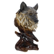 Realistic Resin Wolf Head Sculpture Desktop Decor EcoFriendly Material Vintage Style Bust Home Gift