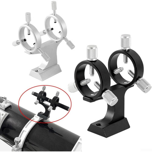 Adjustable pointer finder bracket, aluminum alloy, large finder scope bracket, pointer guide rings, astronomical telescope (silver) 2
