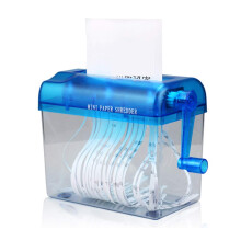 Mini Hand Shredder Portable Shredder A6 Manual Shredder Documents Paper Cutting Tool for Home Office Desktop Stationery Blue