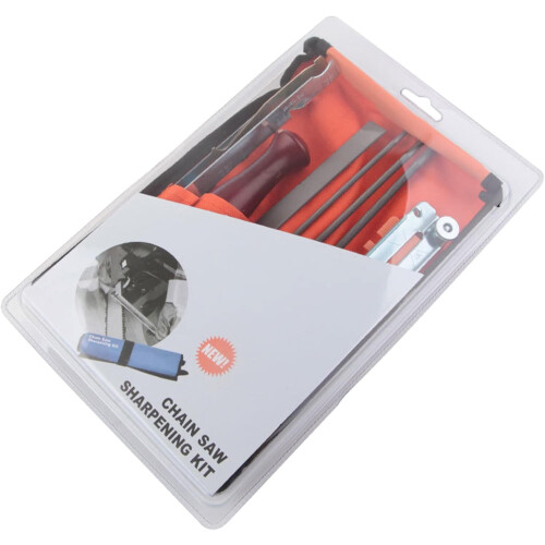 9 Pieces Professional Chainsaw Chain Grinding Kits, Round Flat File Guide 1