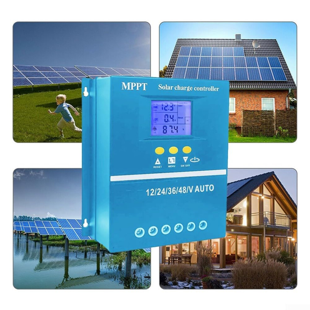 60A Mppt Solar Charge Controller With Lcd Display, Dual Usb, Multibattery Compatibility 9426802592320