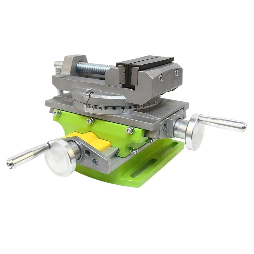 2 In 1 Cross Slide Vice Table Compound Milling Drilling Vise Swivel Base Table Aluminium Alloy Compound Worktable 9426802592306