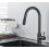Pull Out Sensor Kitchen Faucet with Touch Control, Black Mixer Tap, High Arc Design, Single Handle, Pull Down Sprayer 1