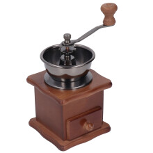 Retro-Kaffeemühle mit Basis aus Buche, manuell, 515 g