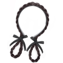 Sweet Rabbits Ear Headpiece, Braided Wig, Hairband, Girls, Fashionable Hair Accessory for Daily Wear and Festive Occasions