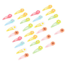 27 Pcs Plastic Multicolor Flower Dog Hair Clips for Puppies and Pets