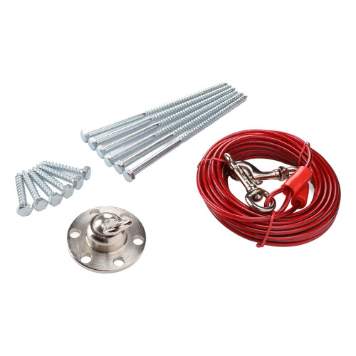 Large Dog Stake with 10m Cable Screw Fixing for Secure Outdoor Use 1