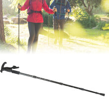 Aluminum Alloy Telescopic Hiking Pole with Mud Basket, Shock Absorption, 4 Sections, L Handle