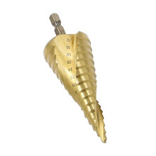 4-32mm Titanium Step Drill Bit 1/4" for Plastic Wood Metal Brass Aluminum Cutting and Drilling Tool