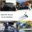 Compact SUV Accessories Step for Roof Loading, Scratch-Resistant Door Step with Foldable Frame and Safety Hammer, Universal Latch Hook Mounting for 3