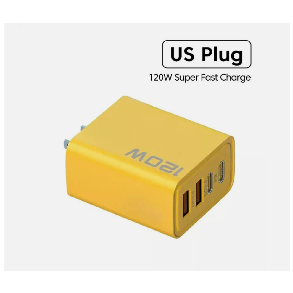 Smartphone Fast Charger Station, 120W Desktop Usb Charger For Mobile Phones, Ipads, Tablets, Power Banks - Multi Ports Usb Charger With Compact & 9423501966971