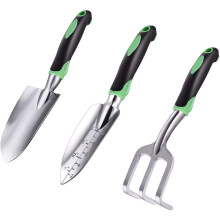 Ergonomic Garden Tool Set, Heavy Duty Aluminum Alloy Tools With Soft Rubberized Grip For Non-Slip Comfort, Multi-Purpose Use In Gardening,