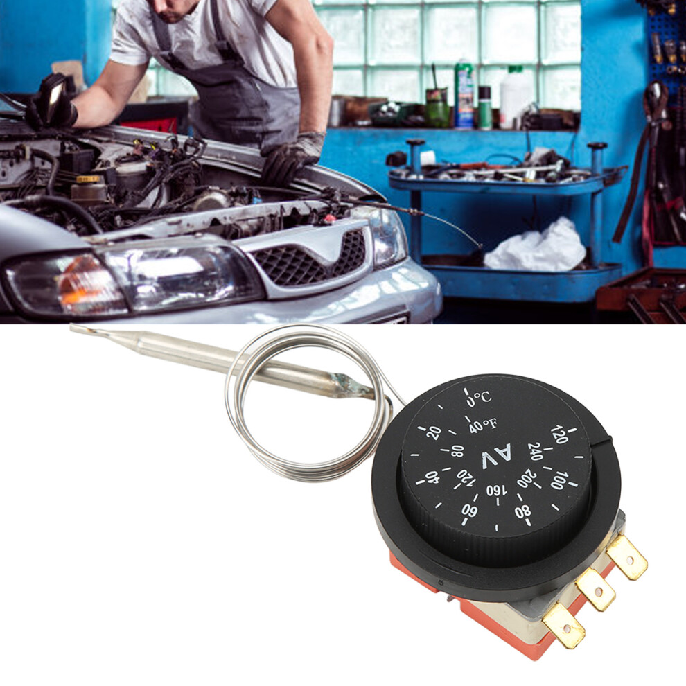 10Pcs Adjustable 0-120C Electric Fan Thermostat Switch For Vehicles 7681373151112