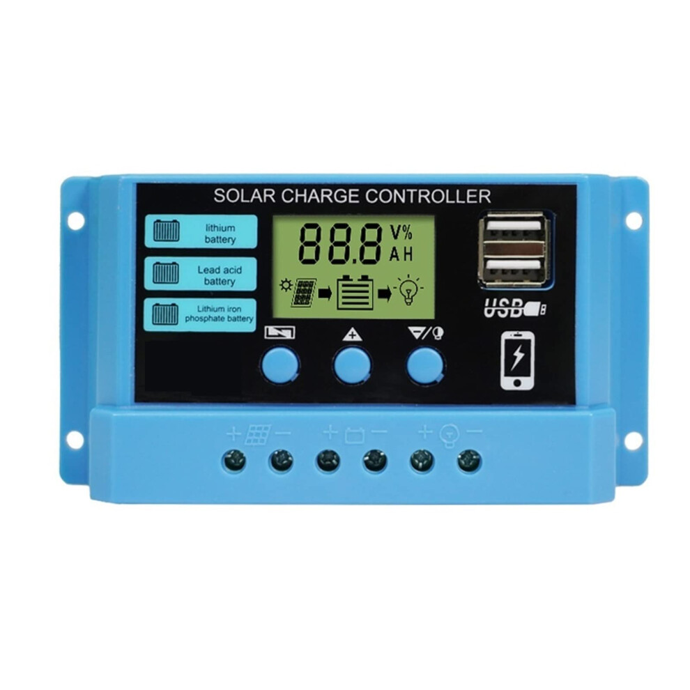 10A Pwm Solar Charge Controller 12V 24V For Lithium And Leadacid Battery With Smart Light Control 9382693814128