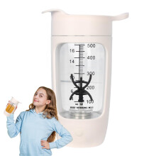 Electric Protein Shaker Bottle 600ml USB Rechargeable 7000RPM Mixer Cup for Gym Shakes White