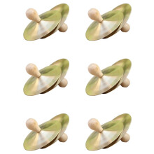 6 Par 9 cm Percusión Manual Platillos de Cobre Instrumento Musical para Niños Juguetes Educativos Latón
