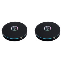 2X Computer RGB Lighting Effect External Host Power Button,Suitable for Internet Cafes,Offices (Black)