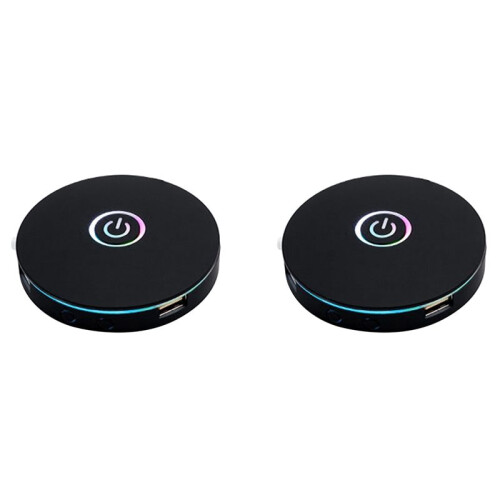 2X Computer  RGB Lighting Effect External Host Power  Button,Suitable for Internet Cafes,Offices (Black)