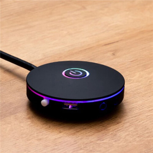 2X Computer  RGB Lighting Effect External Host Power  Button,Suitable for Internet Cafes,Offices (Black) 2