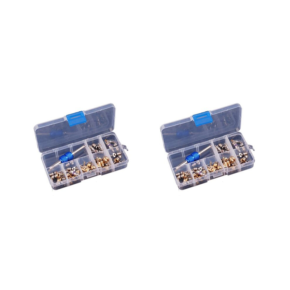 80Pcs Air Conditioning A/C Valve Core R12 R134a Valve Stem Cores Remover Tool For Car, Auto Air Conditioning Tool 6031841379202