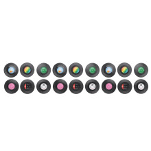 18Pieces Sottobicchieri per Bevande Rotanti in Vinile