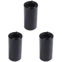 3pcs 70mm/44mm PVC Heat Shrink Tubing Wrap Black 2M 6.5Ft for 18650 Battery