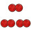 6Pcs Round Red Reflector Universal for Motorcycle ATV 5.6 x 0.8cm 1
