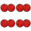 8Pcs Round Red Reflector Universal for Motorcycle ATV 5.6 x 0.8cm 1
