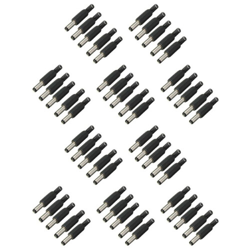 50PCS 5,5 mm x 2,5 mm Stecker -Netzstecker Buchse Adapter Adapterstecker