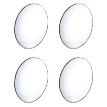 4X Silber Tone 3,7 Zoll Durchmesser Runde Rückspiegel Blind Spot für Auto