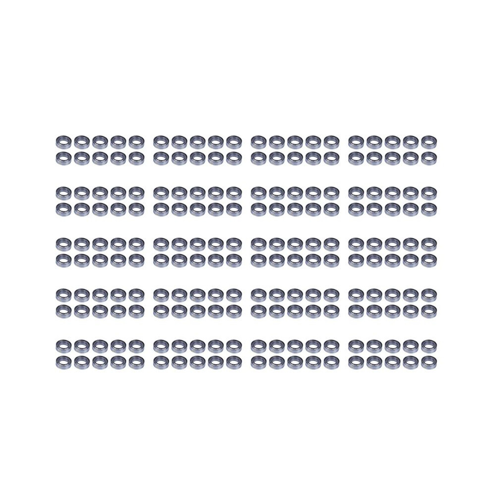 200Pcs Miniature Sealed Metal Shielded Metric Radial Bearing Model: Mr106-Zz 6X10x3mm Silver 6033934488334