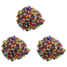 3000 Pcs 10mm Mixed Color Soft Fluffy Pom Poms Pompoms for Kids Crafts