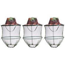 3X Sombrero de Camuflaje para Pesca Abeja con Mosquitero Insectos Mosquitera Gorra de Prevencion Malla Sombrilla Al Aire Libre Cubierta de Cabeza con